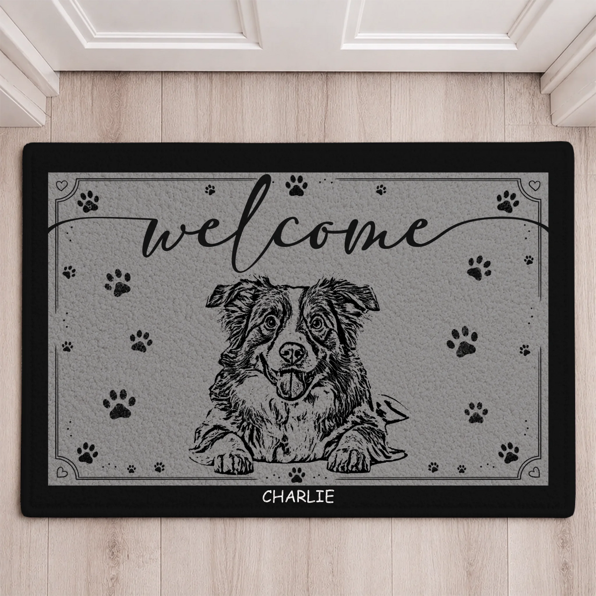 Personalized Pet Welcome Doormat with Custom Pet Name
