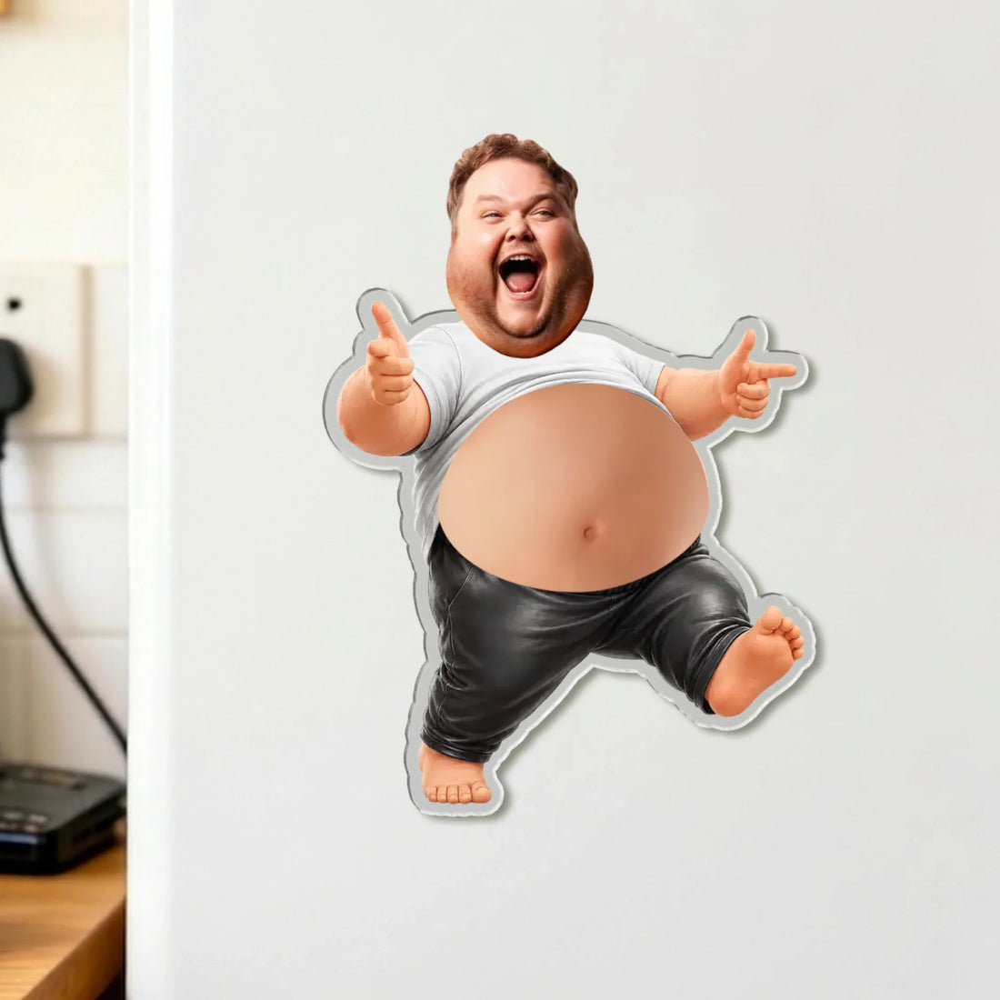 Personalized Father Figure Squishy Fridge Magnet with Custom Photo