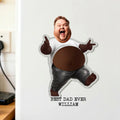 Personalized Father Figure Squishy Fridge Magnet with Custom Photo