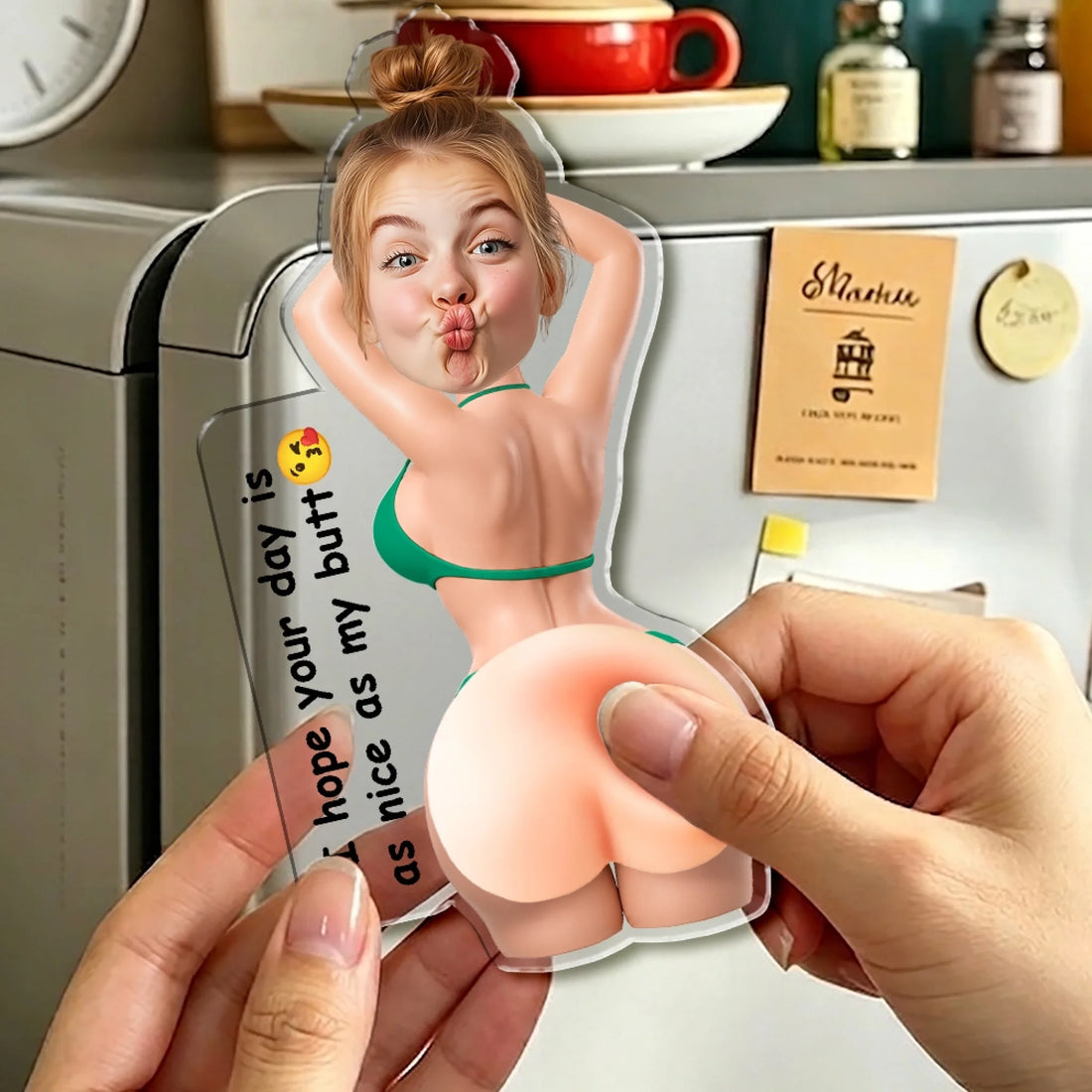 Personalized Funny Fridge Magnet with Custom Photo