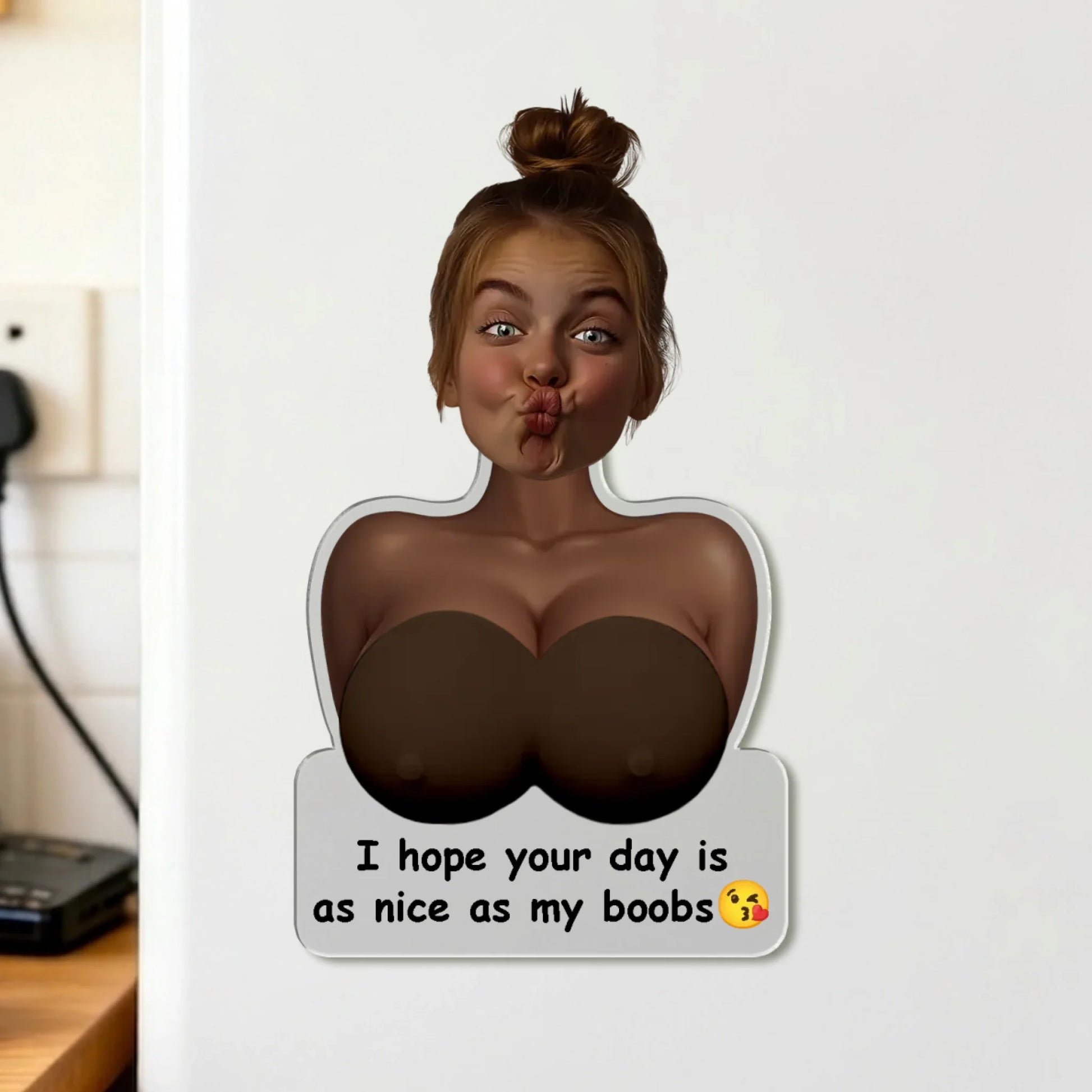 Personalized Funny Fridge Magnet with Custom Photo