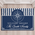 Personalized Welcome Aboard Nautical Doormat with Family Name