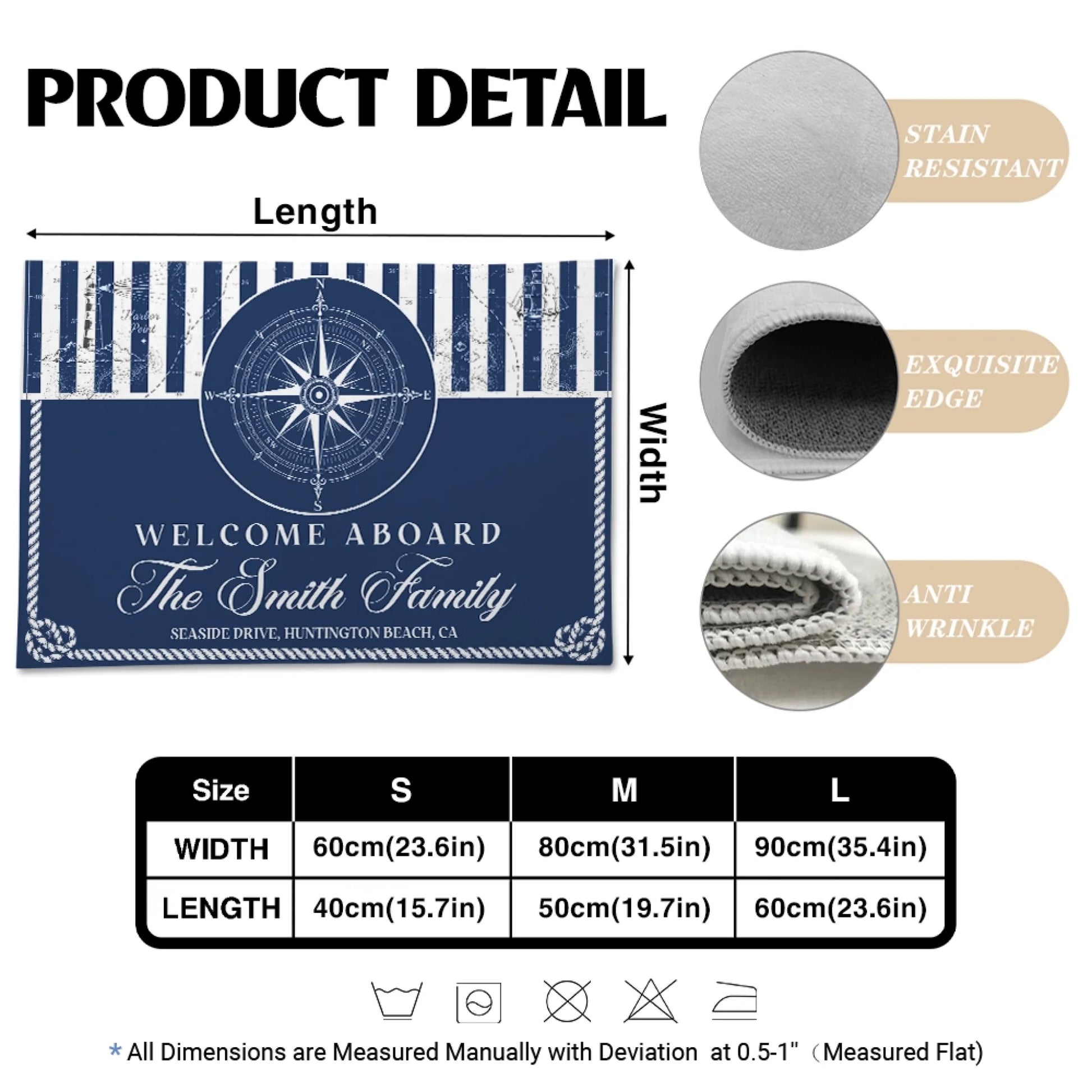 Welcome Aboard Doormat Product Details