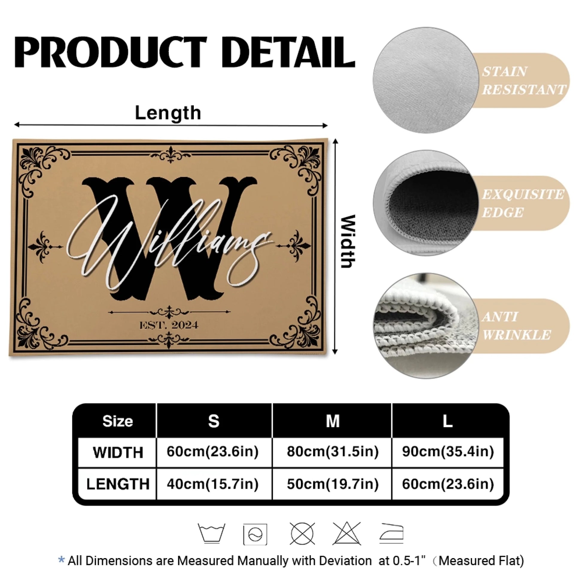 Monogram Family Doormat Product Details