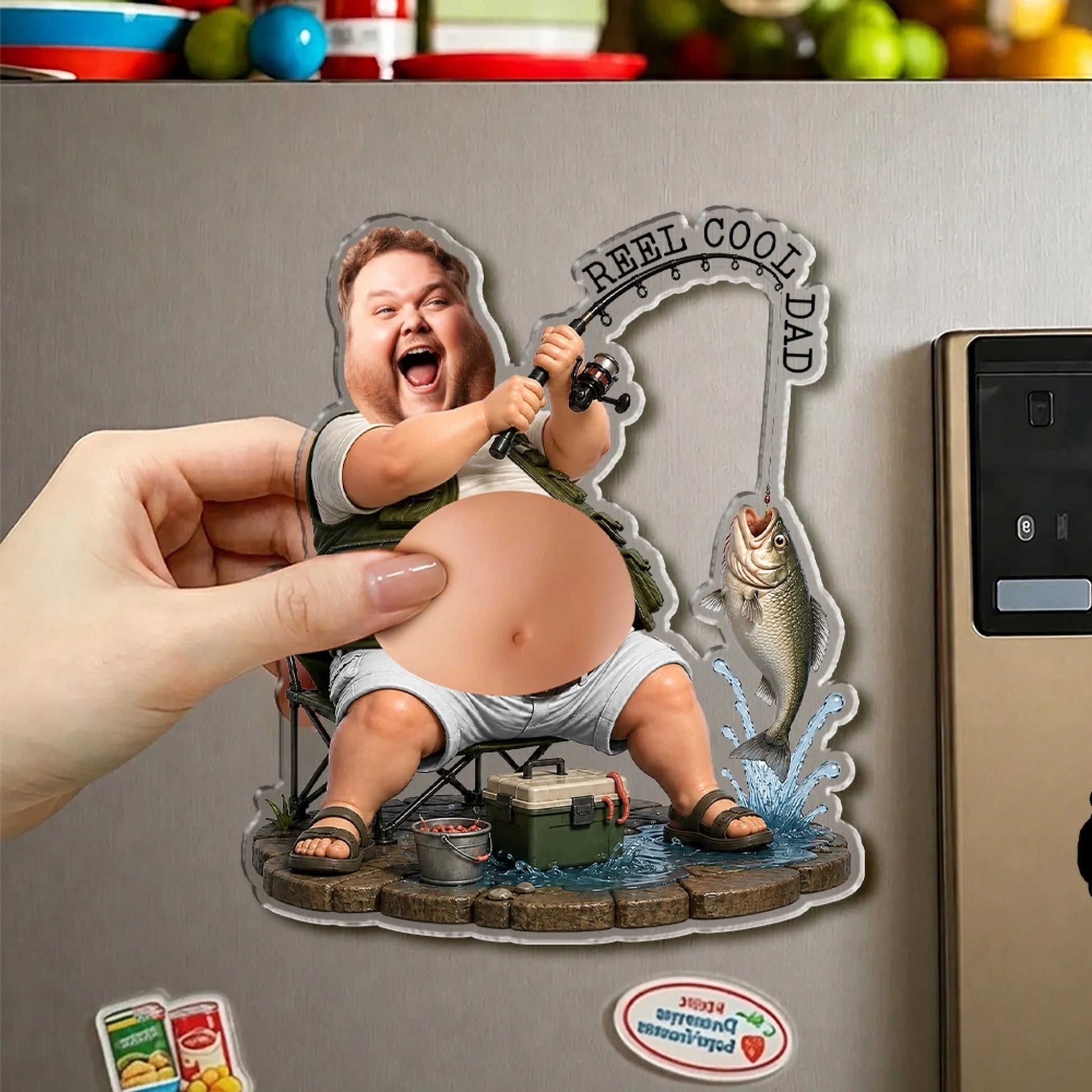 Personalized Fisherman Magnet Gift for Fishing Lover