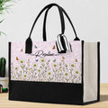Personalized Family Flower Garden Tote Bag for Women
