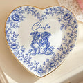 Custom Pet Photo Jewelry Dish with Heart Design