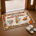 Custom Grandma and Grandpa Fall Doormat with Grandchildren