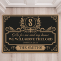 Personalized As for Me and My House Christian Doormat