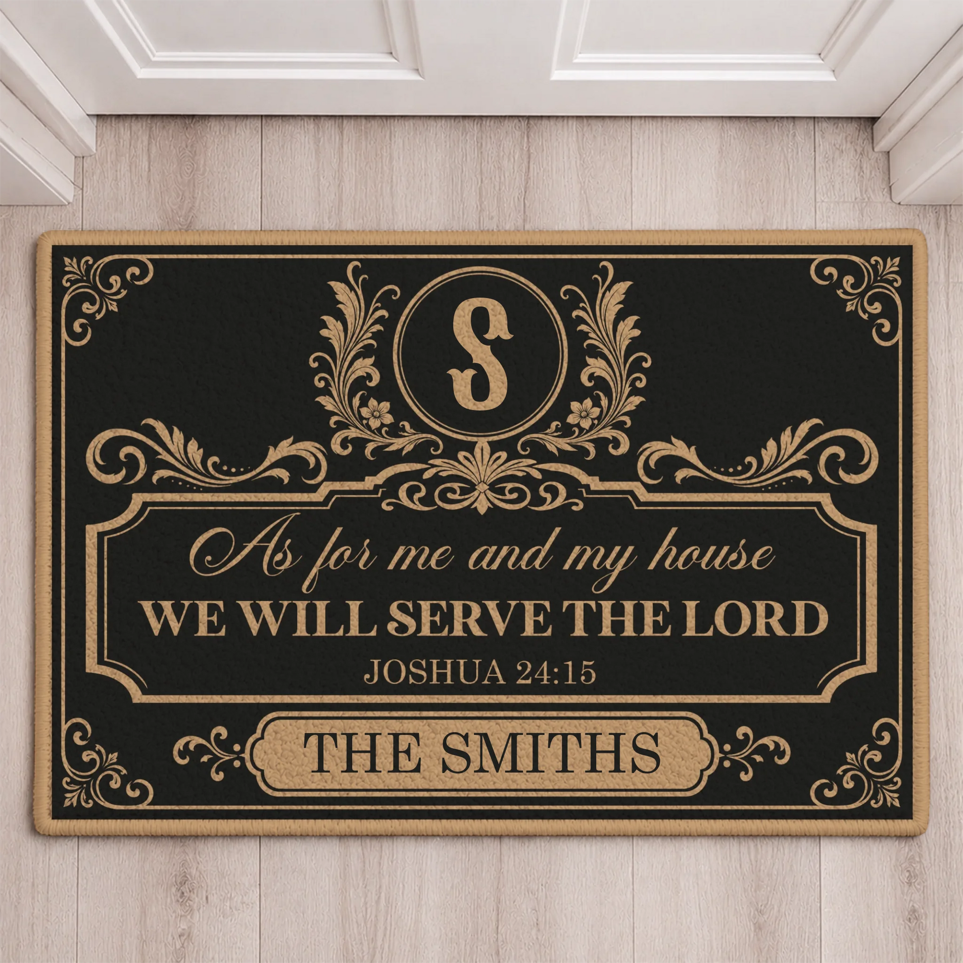 Personalized As for Me and My House Christian Doormat