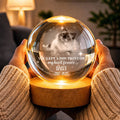 Personalized Pet Photo Memorial Lamp on Wooden LED Base
