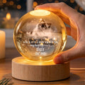 Forever Loved Personalized Pet Memorial Crystal Globe