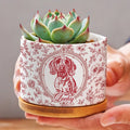 Custom Pet Sketch Portrait Succulent Memorial Planter