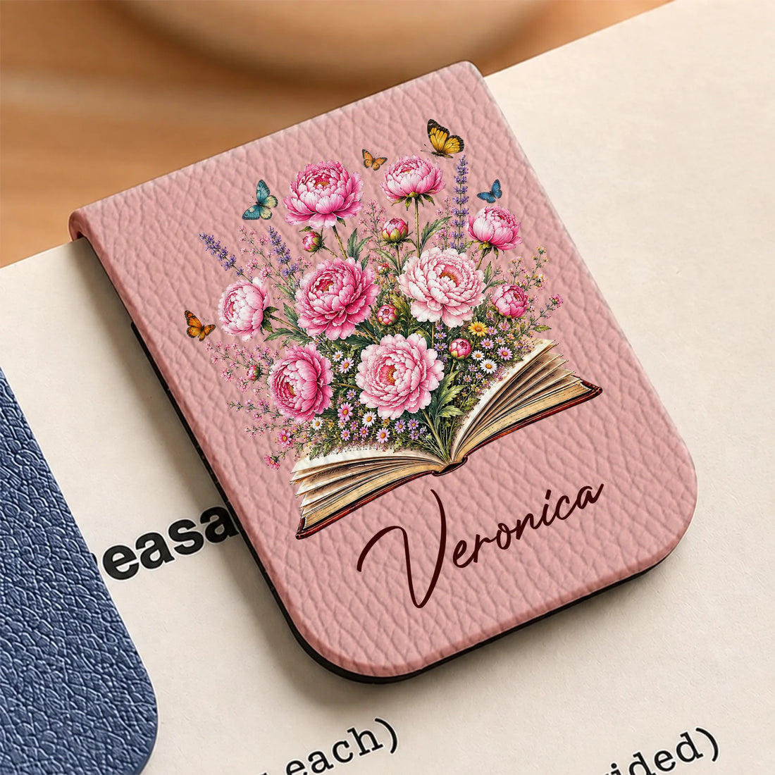 Personalized Purple Birth Flower Magnetic Bookmark