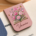 Personalized Purple Birth Flower Magnetic Bookmark