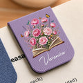 Custom Name Flower Magnetic Bookmark for Readers