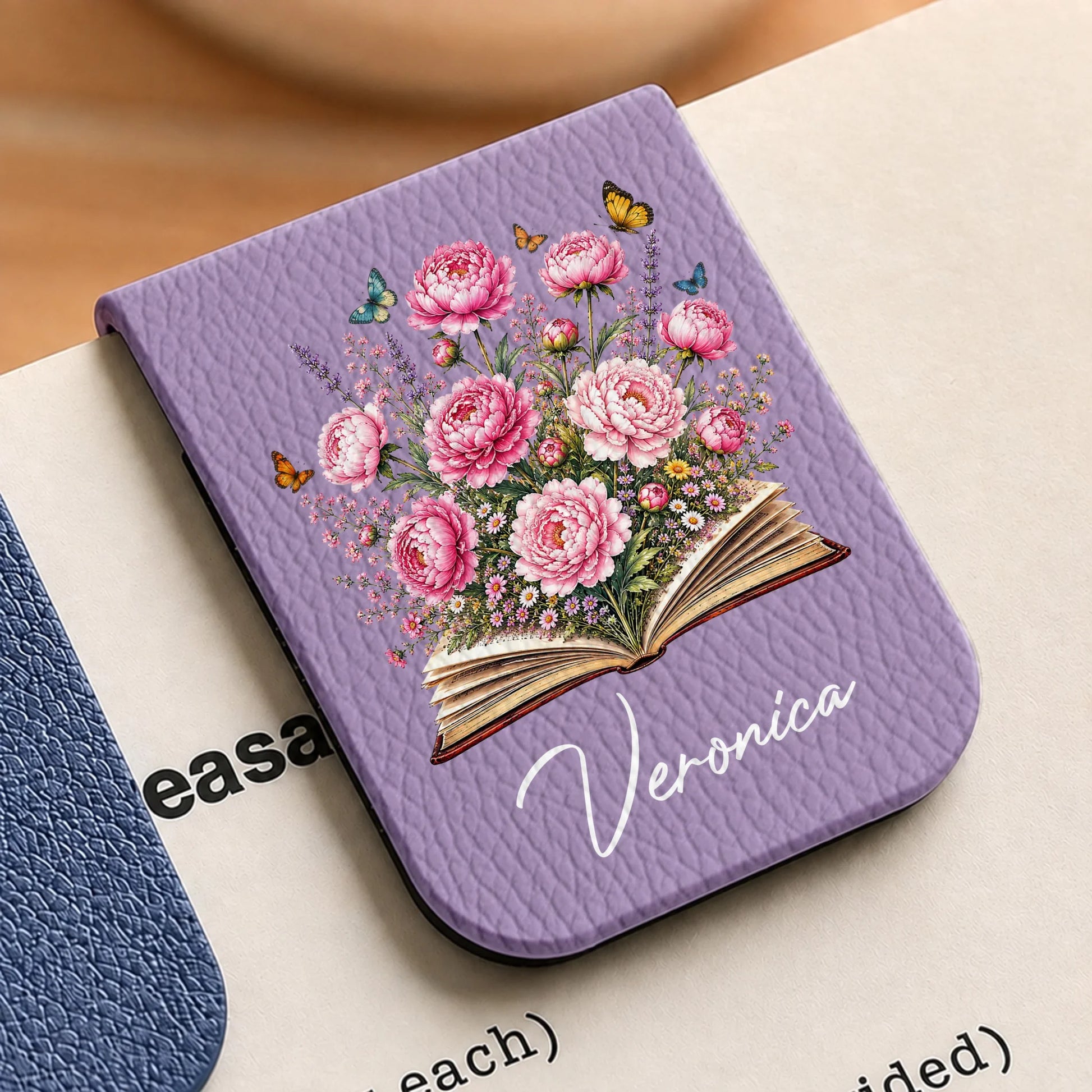 Custom Name Flower Magnetic Bookmark for Readers
