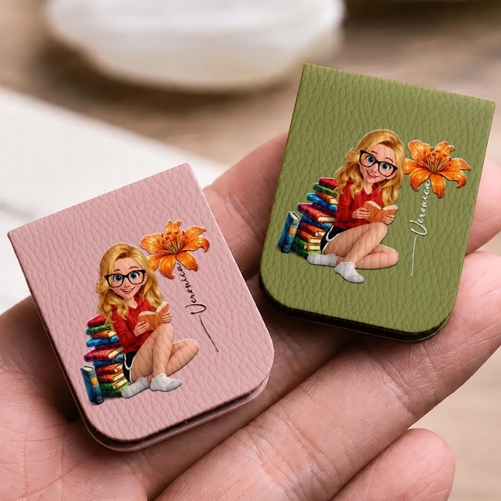 Reading Girl Magnetic Bookmarks in Multiple Colors