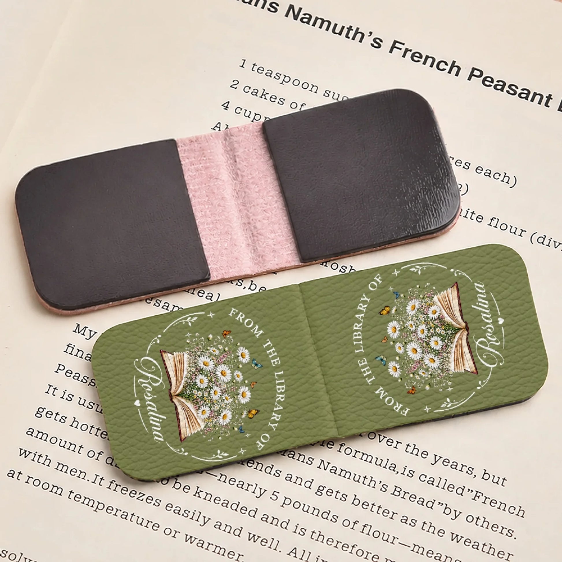 From The Library Magnetic Bookmark Clipped to Book Page
