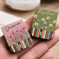 Flowers and Books Magnetic Bookmark Color Options
