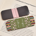 Floral Books Magnetic Bookmark Clipped to Book Page