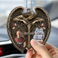 Personalized Butterfly Angel Memorial Ornament Hanging in Car