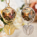 Two Sided Personalized Angel Wing Memorial Car Hanging Ornament