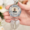 Personalized Memorial Angel Wing Car Ornament with Photo
