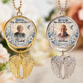 Two Sided Personalized Memorial Angel Wing Car Ornament