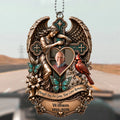 Personalized Angel Cross Memorial Car Ornament with Photo