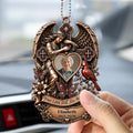 Personalized Angel Memorial Photo Ornament Hanging in Car