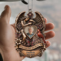 Personalized Photo Angel Cross Memorial Car Hanging Ornament