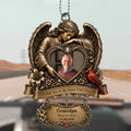 Personalized Grandpa Angel Memorial Car Ornament with Photo