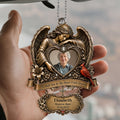Grandpa Angel Memorial Car Hanging Ornament with Cardinal and Photo