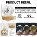 Personalized Memorial Crystal Globe Lamp Product Details and Size