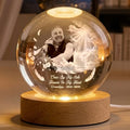 Personalized Forever In My Heart Memorial Crystal Globe Lamp
