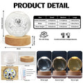 Pet Memorial Crystal Globe Lamp Product Details and Size Guide