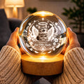 Rainbow Bridge Pet Remembrance Globe Lamp with Warm LED Light