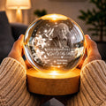 Heaven In Our Home Memorial Photo Globe Lamp with Warm LED Light