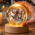 Personalized Memorial Crystal Globe Lamp with Photo and LED Base