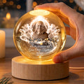Hummingbird Memorial Globe Lamp with Personalized Photo