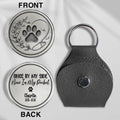 Personalized Pet Memorial Pocket Hug With Paw Print And Leather Holder