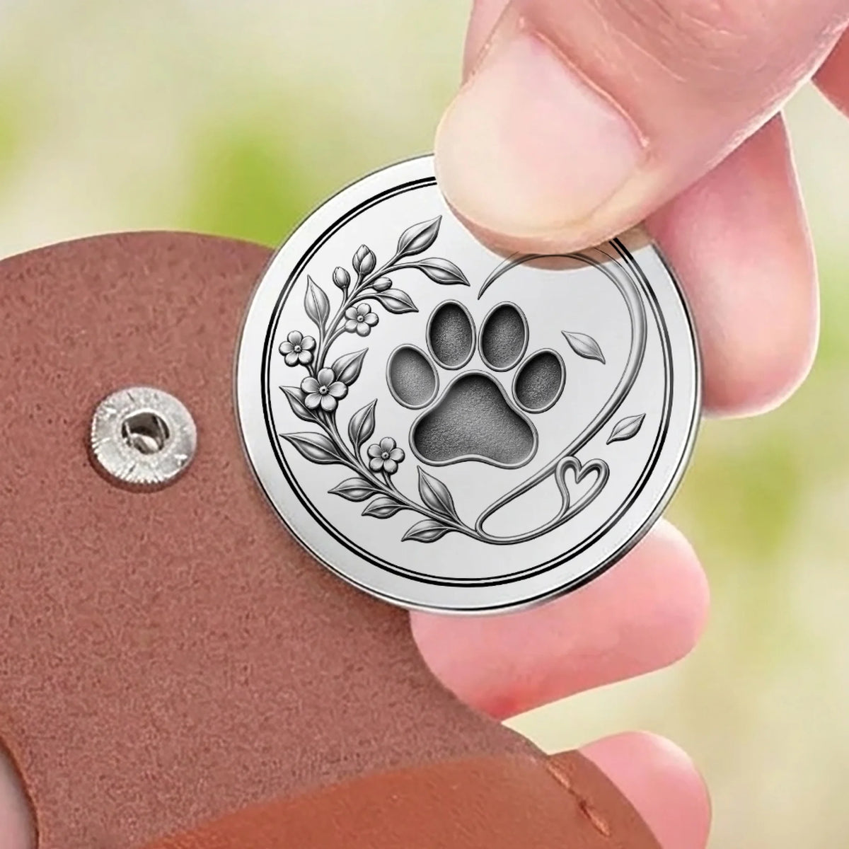 Paw Print Pet Memorial Pocket Hug For Loss Of Dog Or Cat