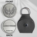 Personalized Memorial Pocket Hug With Angel Wings And Leather Holder