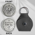 Personalized My Heart Goes With You Pocket Hug With Leather Holder