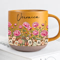 Personalized Yellow Mahjong Birth Month Flower Mug
