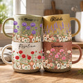 Personalized Mahjong Mugs With Birth Month Flowers