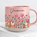 Personalized Pink Cheerleader Birth Flower Mug