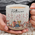 Personalized Cheerleader Floral Mug With Name