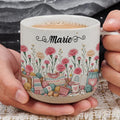 Personalized Sewist Floral Mug With Custom Name